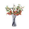3pcs Artificial Pomegranate Stems with Leaves, Faux Fruit Branches for Rustic Home Decor, Fall Centerpieces, Wedding & Holiday Arrangements,73cm
