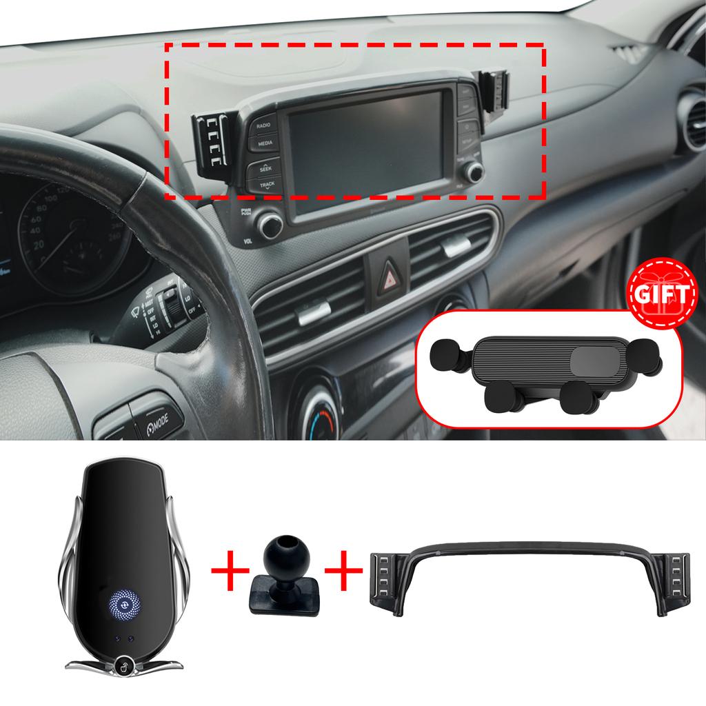 For Hyundai Kona 2017 2018 RHD LHD Integrated Screen Mount Phone Holder Mount Car Accessoires