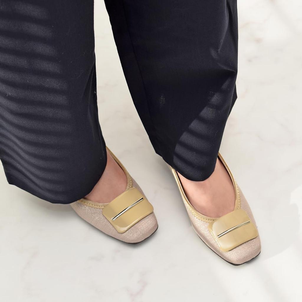 Bridget Birkin Walk Buckle Motif Walking Pumps, Women's, 535217, Beige, Size 23.5 cm