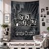 Wall Hanging Tapestry With Custom Name & Text, Sex Pistols Decorative Tapestry For Bedroom