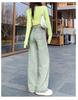 Nostalgic High-Waist Blue Wide Leg Jeans for Women - Summer 2025 Slimming Petite Straight Pants