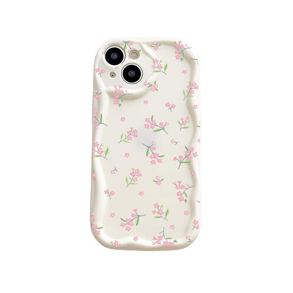 Shrimp skin hot explosion fresh small floral mobile phone case iPhone13 niche non-collision anti-drop silicone case Apple 16pm