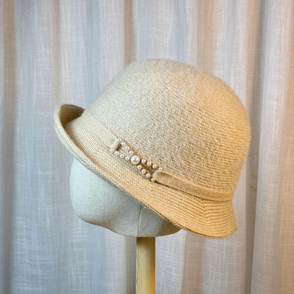 Autumn and Winter New Style Rolled Edge Fashionable Knitted Versatile Fisherman Hat Small Head Circumference Three Dimensional Warm Mother Hat