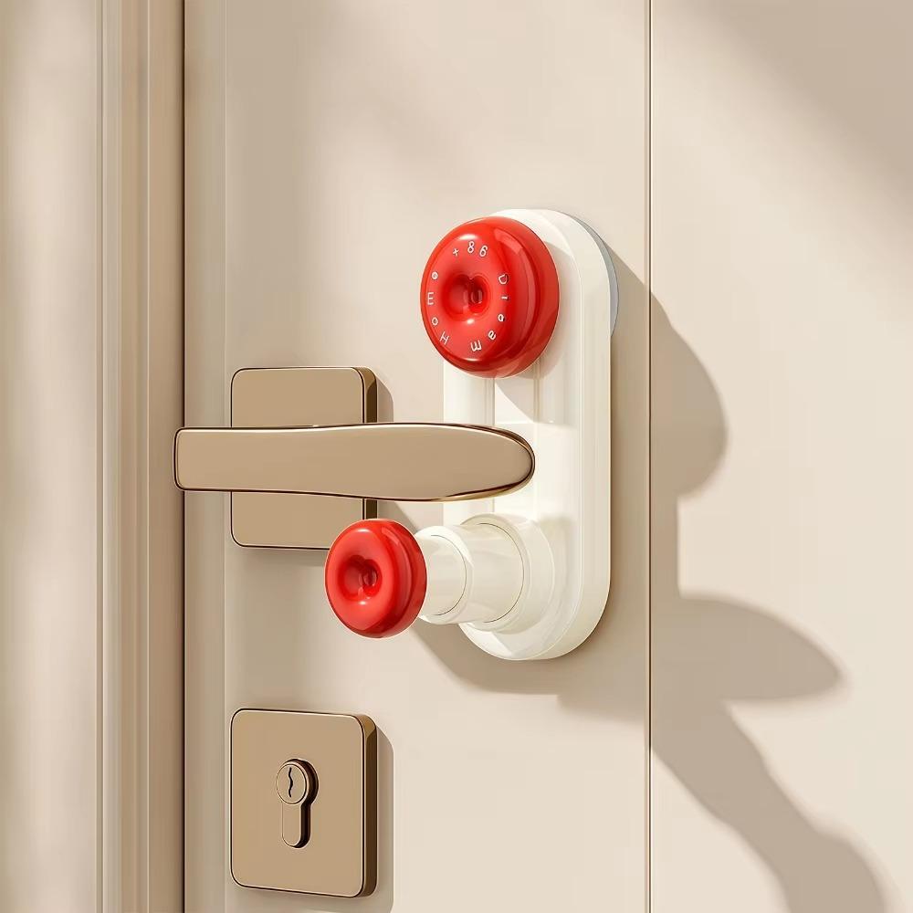 3-Gear Adjustable Door Safety Lock No Drill Safety Lock Childproof Handle Lock Indoor Safety