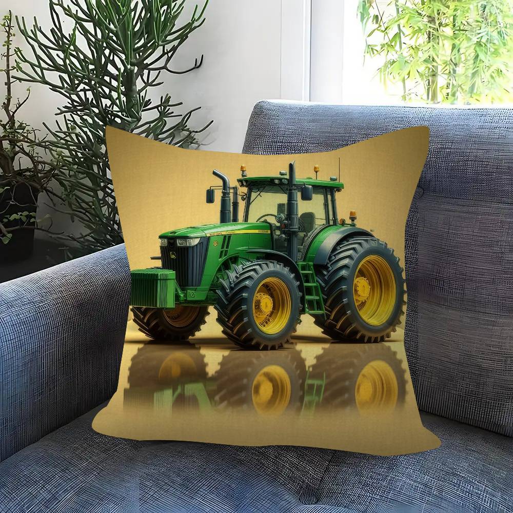 Car Tractor Decorative Personalized Pillow Dust Cover Bedroom Kids Party Decoration Pillowcase Birthday Children Gift