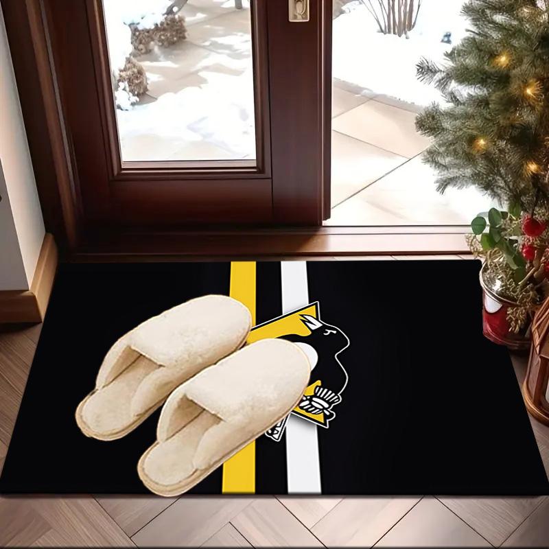 Penguins Heart Logo Art Area Rug Suitable for Indoor And Outdoor,Carpets for Kitchens, Homes, Offices, Living Rooms,Home Decor,Christmas Gift