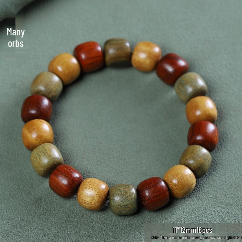 Temple Sandalwood Multi-Treasure Buddhist Rosary Beads Bracelet - Wenge Accessories Gift
