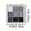 9-Color Smoky Punk - Cool Tone Gray Smoky Eyeshadow Palette with Low Saturation Matte Earth Tones, Perfect for Everyday Natural Makeup