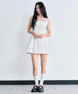 Woman [Unbound Girl] Women'S Pleated Mini Dress [White]