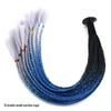 Motorcycle Helmet Dreadlock Braid Decor, 60cm Suction Cup for Delivery Riders