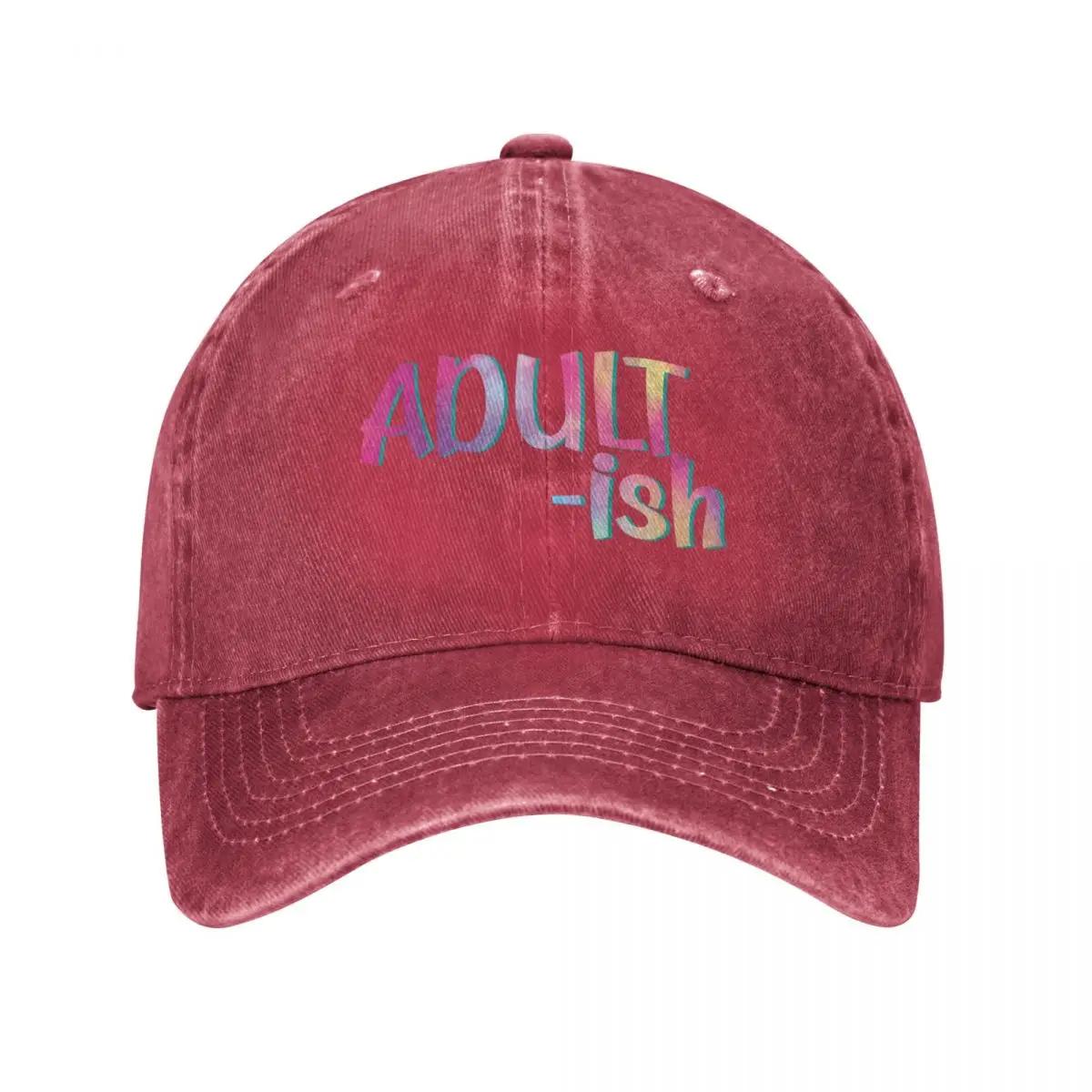 Adultish adulting adultish funny sarcastic adulthood joke holographic kawaii pastel acqua color Baseball Cap
