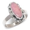 Natural Rhodochrosite Gemstone Handmade 925 Solid Silver Jewelry Ring S.8 N2q66