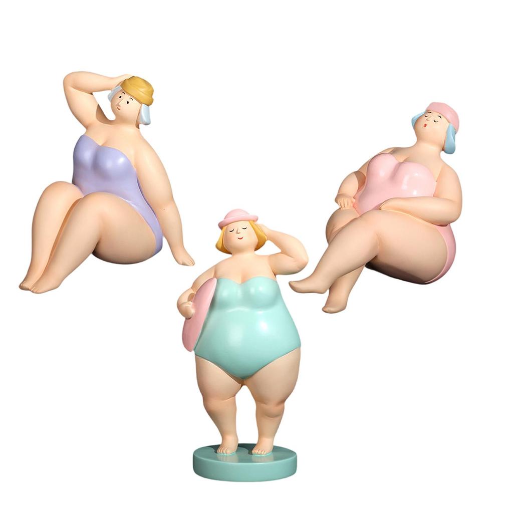 Figurka ženy na pláži Ruční výroba Stolní sbírka Ozdoba ženy do skříní Obývací pokoj Domov Konferenční stolek Ložnice