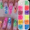 New Nail Glitter Ins Colorful Shell Paper 12 Grids Nail Glitter