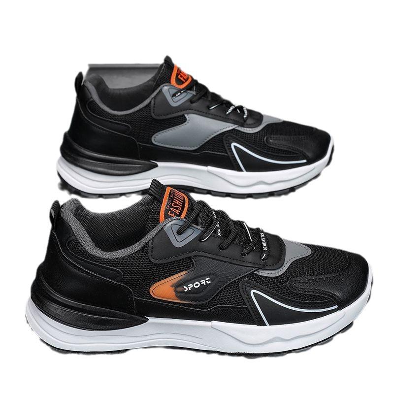 Sport Shoes Men's Shoes Spring and Summer New Breathable Mesh Shoes Men's Casual Shoes Non-slip Soft Sole Running Dad Shoes Men