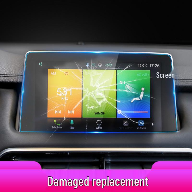 Tempered Protective Film for 26 MG ZS & MG4EV Models - Central Control Screen & Instrument