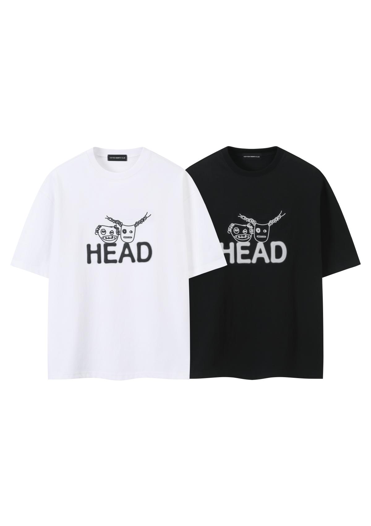 Хлопковая футболка с арт-принтом Rivers Club (2 цвета) White/Slim Fit