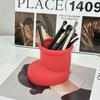 Creative Little Red Boots Pen Holder Series Plastic Student Desktop Vase Multi-Functional Makeup Brush Storage Bucket