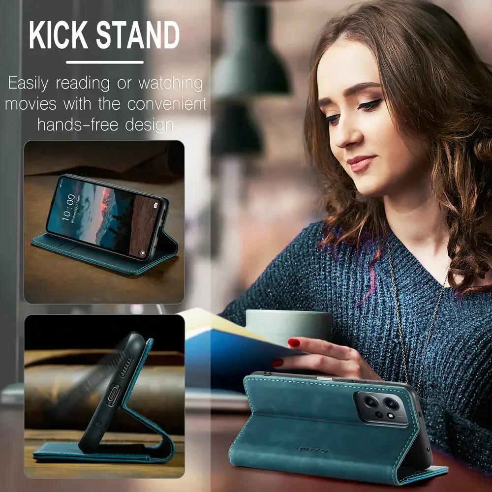Dla Xiaomi 11T 11 Lite 13T Pro 12T Etui z klapką Redmi Note 13 Pro 4G 5G Skórzane Magnetyczne Etui Książkowe Note 12 Pro Plus 12S T 13 C Funda
