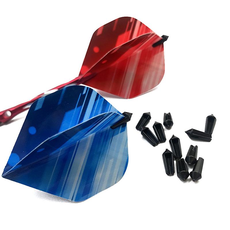 40pcs/Set White & Black Alloy Dart Wing Protectors Tail Tip Accessories for Darts Flight Savers