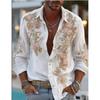 Stylish Floral Embroidered Long-sleeve Shirt, Versatile.