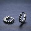 Black Awn Black Stone Hoop Earring