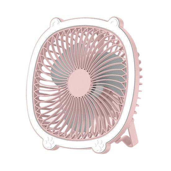 Desk Fan with 3 Adjustable Wind Speeds And Light Design USB Charging Hanging