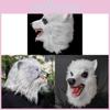Plüsch Grauer Wolf Maske Für Halloween Kostüm Tier Kopfbedeckung Mit DIY Design Für Festliche Veranstaltungen