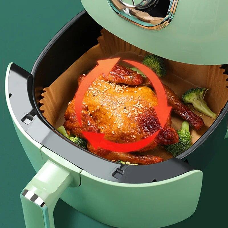 Vzduchová fritéza Papírová Kuchyně Vzduchová fritéza Jednorázová papírová vložka na pečení Papír odolný vůči oleji Nepřilnavá podložka na pečení BBQ Příslušenství