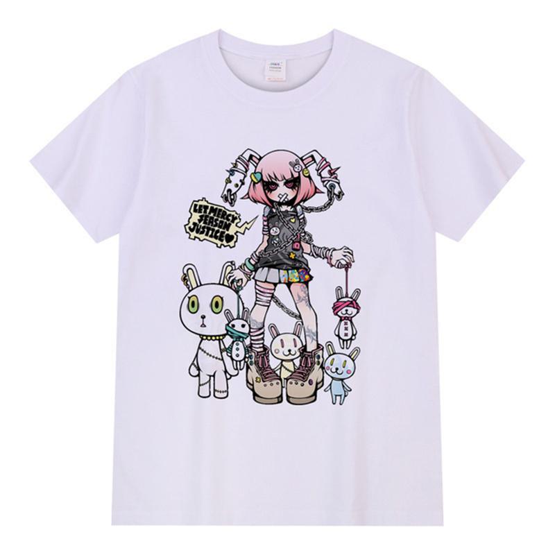 Летняя модная женская футболка в стиле готика — фото 4