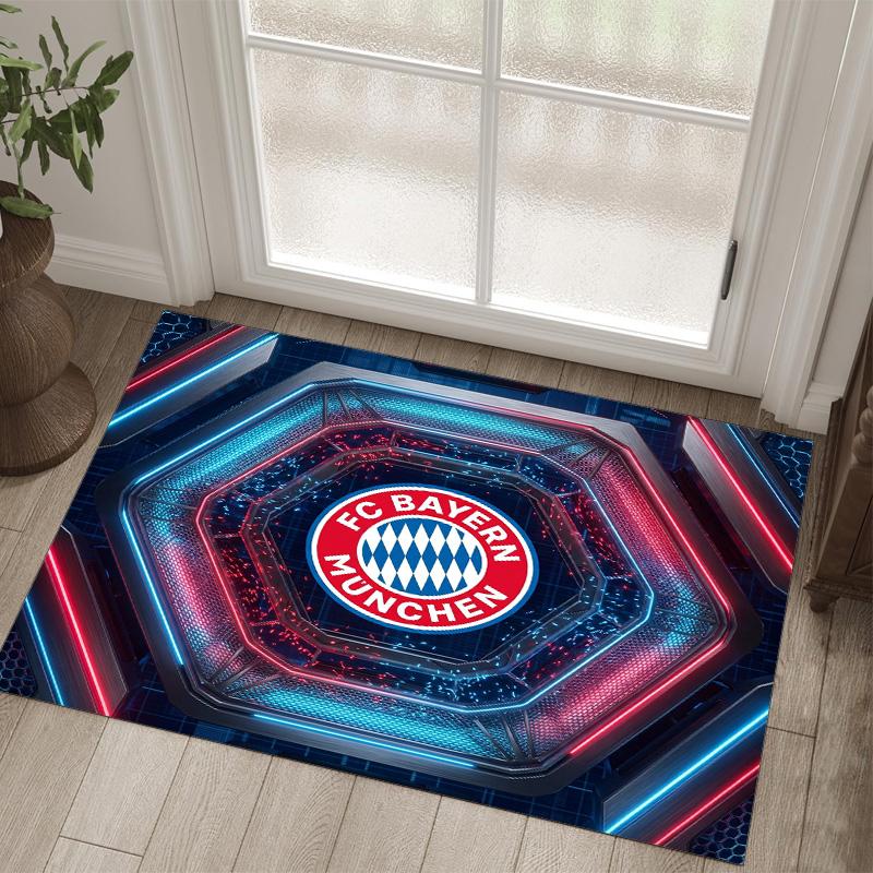 Bayern München Design Kristal Fluweel Tapijt Gezellig Niet?Antislip Bedrukt Tapijt Voor Slaapkamer Woonkamer Entree