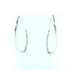 Excellent TIFFANY&Co. Open Heart Hoop Earrings, Medium Silver AG925 Women Used