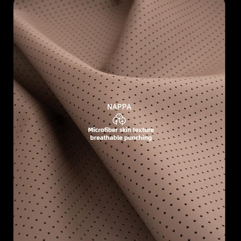 New Car Seat Cushion Waist Cushion for Most Cars Breathable and Ventilated Nappa Leather All Season Seat Cushion