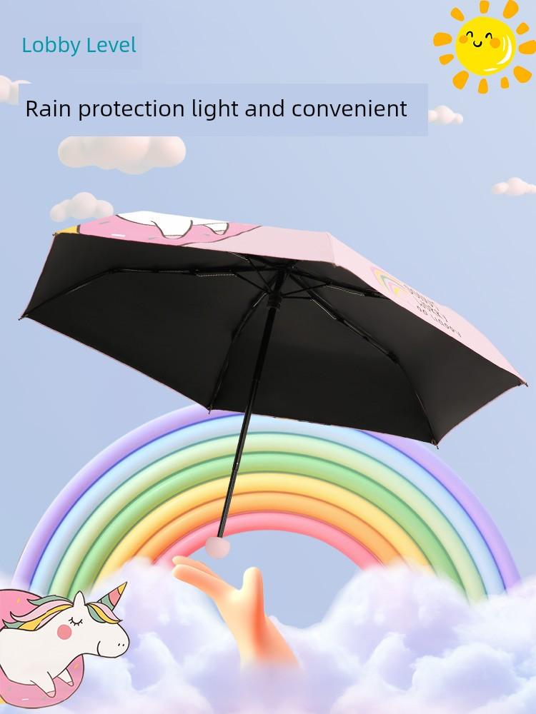 Paradise Umbrella 70% off Sun Protection Parasol Six-Rib Ultra-Light Cute Umbrella for Sun and Rain Dual Use Umbrella for Men and Women Students