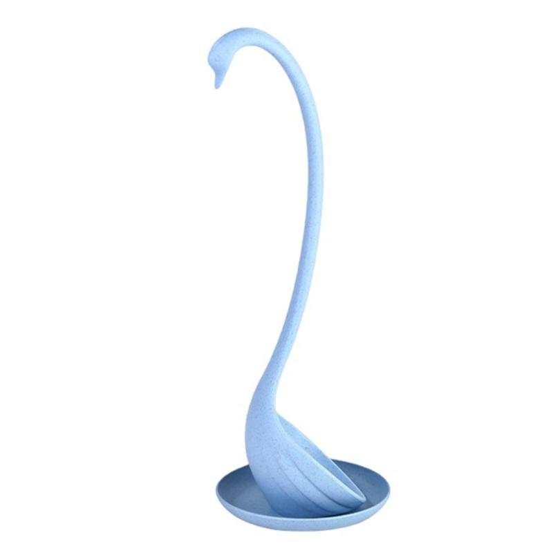 Elegant Cygnus Designs Soup Ladle with Long Handle and Tray Perfect for Home Kitchens and Cooking Enthusiasts