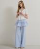 MORE THAN LIKE Stripe Skirt Pants - Skyblue