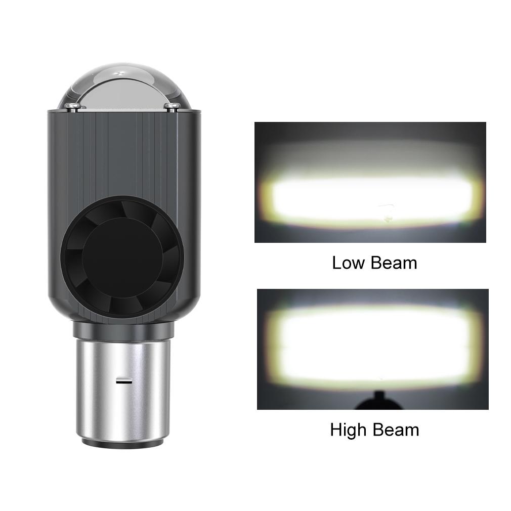 1Pc H4 LED Dual Color Motorcycle Headlight Bulbs BA20D with Fan Hi/Lo Beam 15W 12000LM 12V Fog Lamp Scooter Yellow White 3000K 6000K Motor Accessories