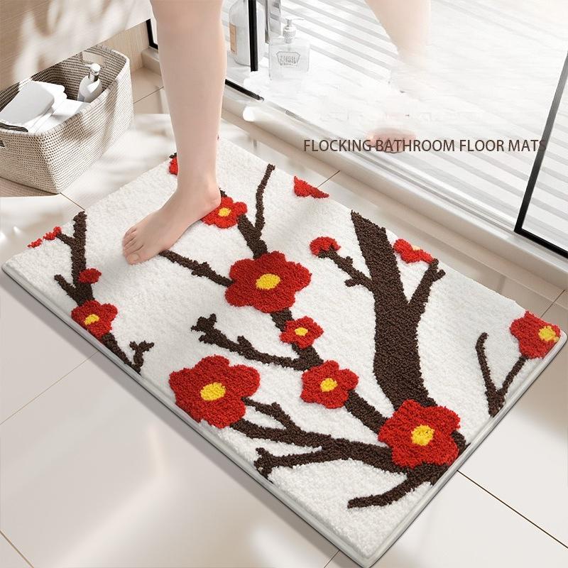 Sponge Bathroom Cashmere Thickening Mat Bath Non-slip Carpets In Wash Basin Bathtub  Floor Rug Shower Room Doormat Memory Foam 3D Pad