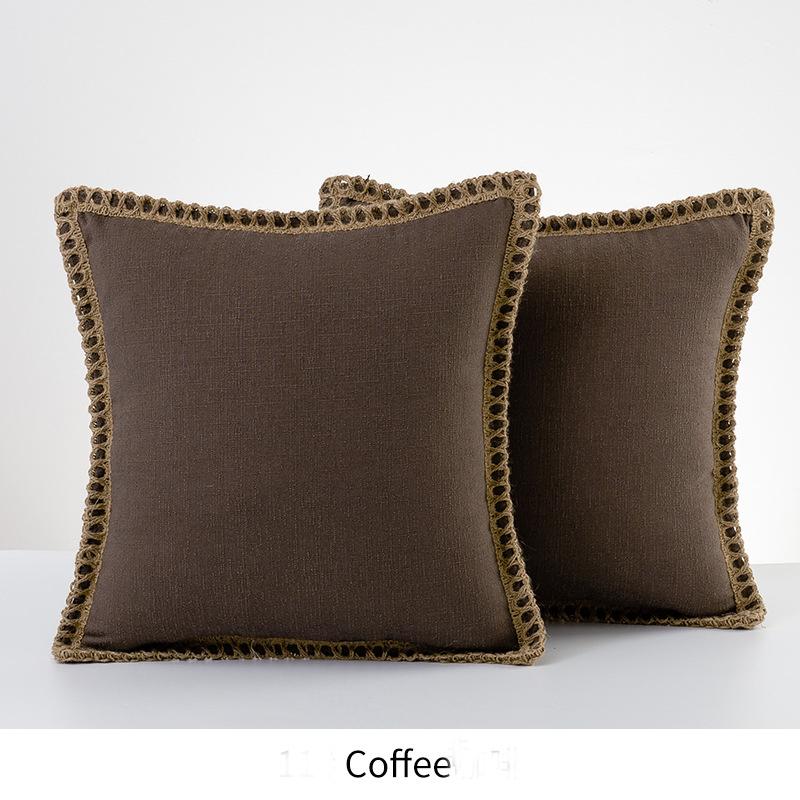 1 buc. Produse de uz casnic, culoare solidă, husă de pernă, sub bumbac, lenjerie, huse de pernă, huse de pernă, pânză de pânză, margini croite