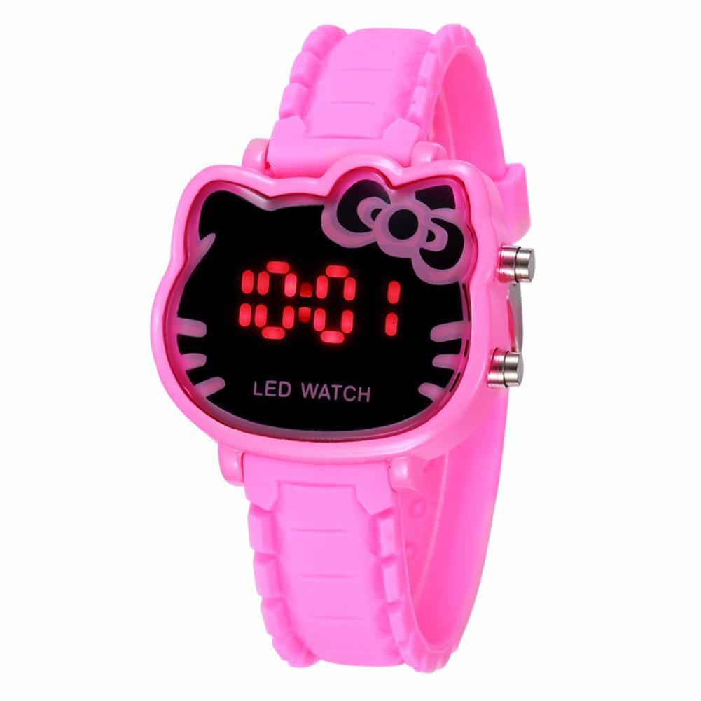 Orologio Bambina Carino Cartone Animato Bambino LED Studente Elettrico Moda