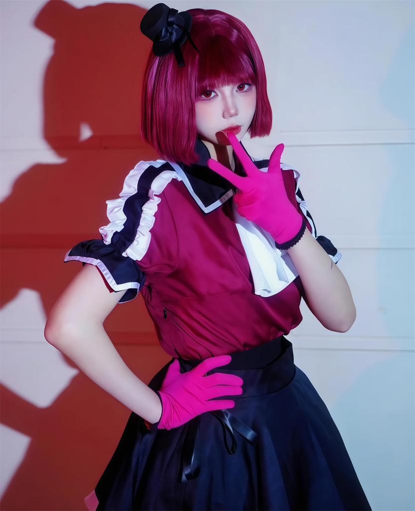 NOKIJP Oshi no Ko Kana Arima Cosplay Kostüm mit Perücke Yoto High School Uniform Größe S NKJP-OSN-AK-S