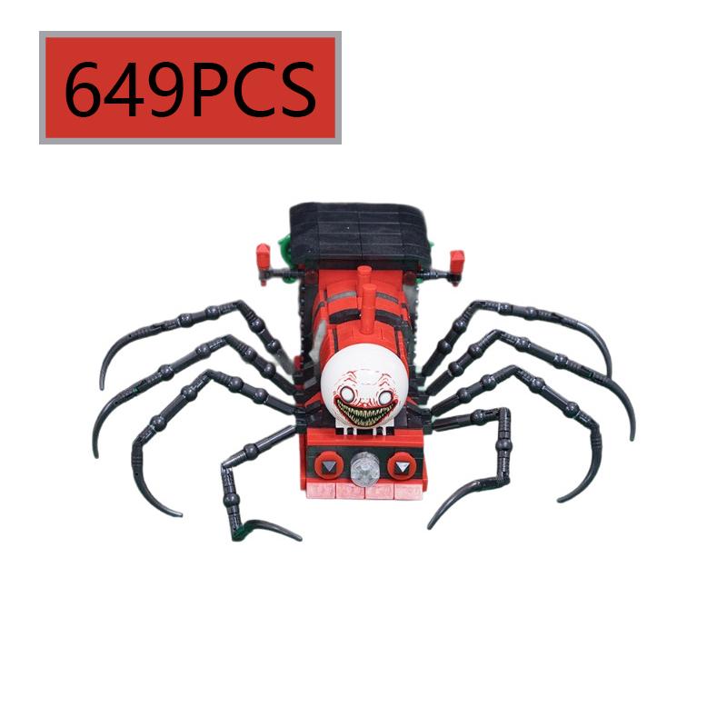 Moc 649 деталей Новый Ужасающий Фильм Креативный Чарльз Паук Поезд Модель Строительные Блоки Diy Детские Пазлы Игрушки Подарок на День Рождения