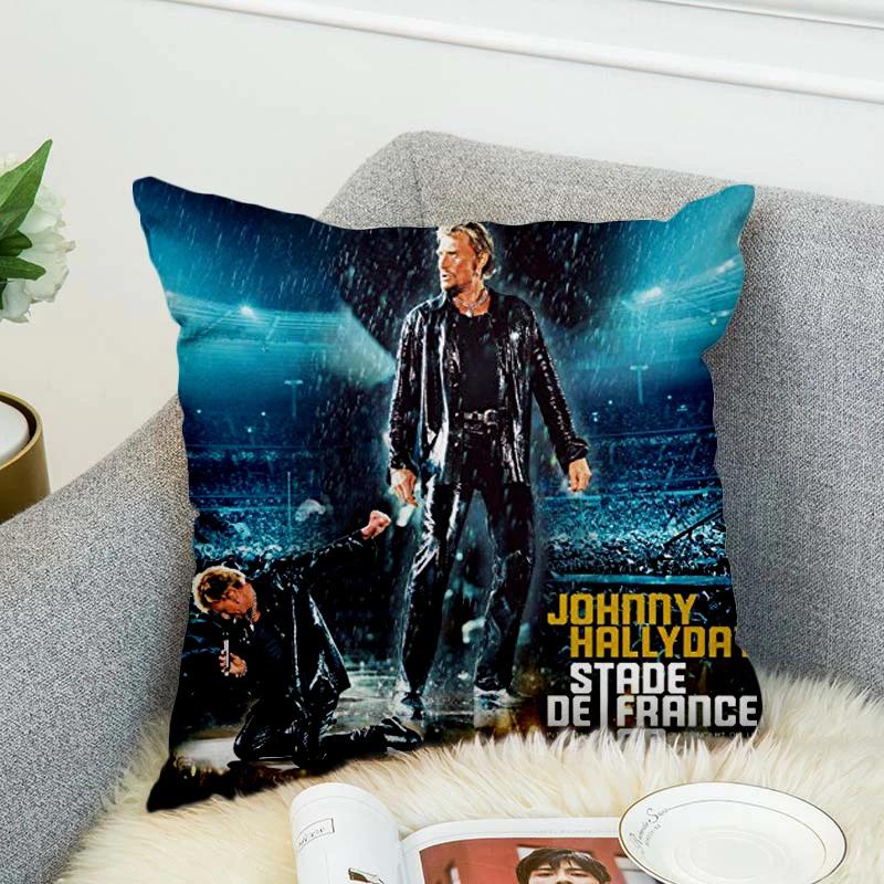 Johnny Hallyday 3d All Ove Printed Pillow Case Polyester Decorative Pillowcases Throw Pillow Cover Style-3