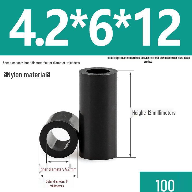 Nylon Wear-Resistant Hollow Cylindrical Spacer Sleeve and Bearing Bushing