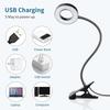 360° Folding Table Lamp Eye Protection Student Desk Lamp Anti-Blue Light Clip-On Lamp USB Charging Reading Light Dimmable Light