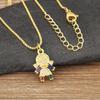 Nidin New Boy/Girl Pendant Choker Jewelry Zircon Necklaces Accessories For Mom Kids Parent-child  Anniversary Gifts Wholesale