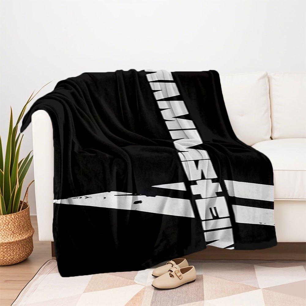 Rammstein - CD + T-Shirt BundleBlanket Flannel Throw Blanket for Sofa, Bed, Travel, Camping, Office, Couch, Chair, And Bed Gift for Christma