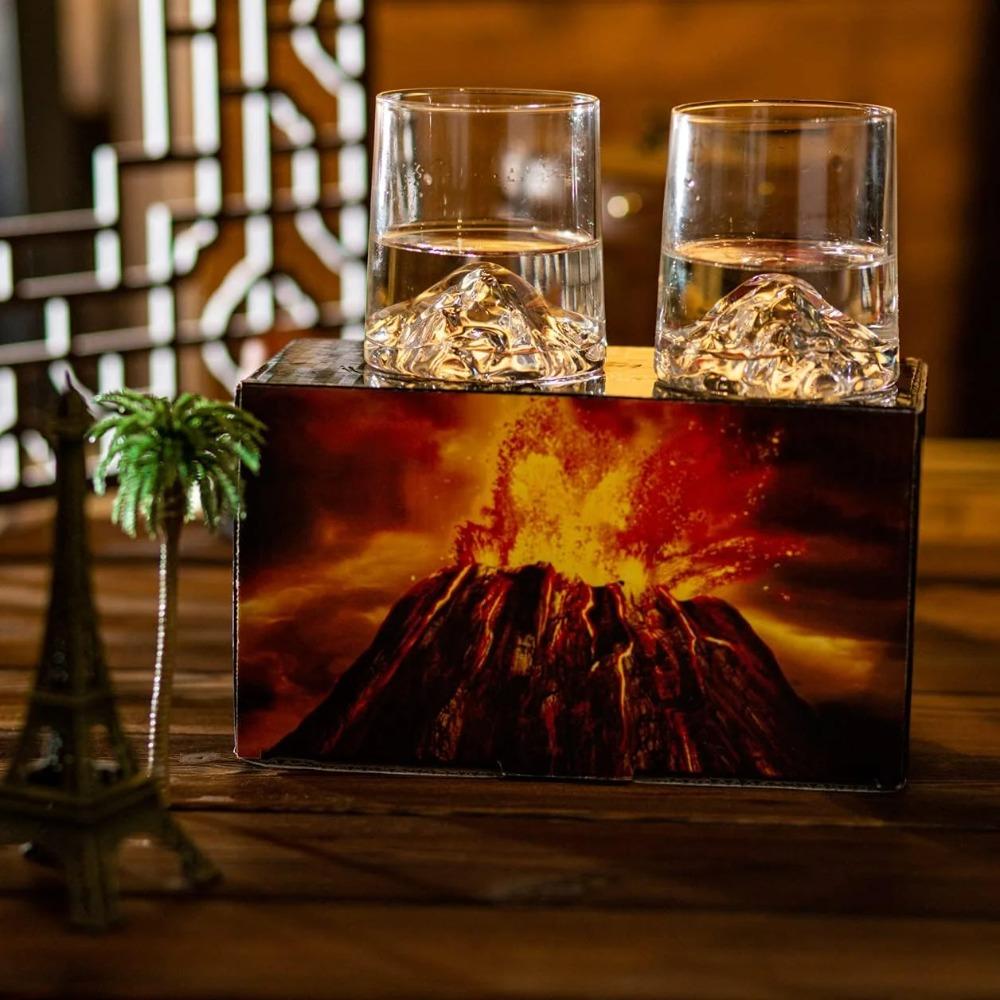 3D Krajinný Pohár na Víno, Whisky, Pivo, Čaj, Kávu, Sklo, Horský Krištáľový Pohár na Pitie Bourbonu, Škótskej, Koktailov