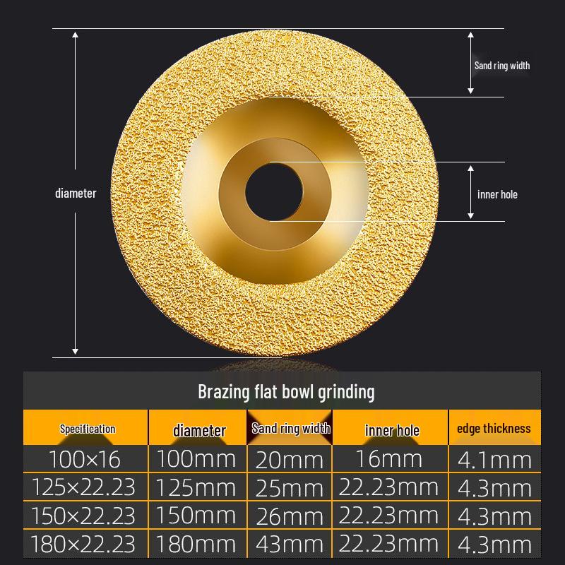 Brazed Cup-Shaped Grinding Disc for Cast Iron - German Brazing Process