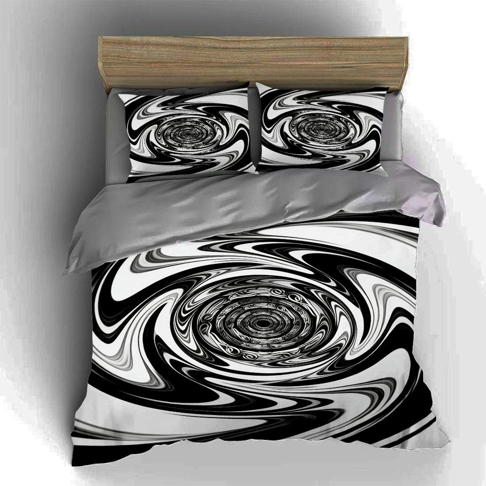 Swirling, abstract, monochrome Bedding Duvet cover sets Duvet covers Pillowcases gifts (1 * Duvet Cover 2 * Pillowcases, without duvet insert)